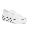 Andrea Canvas Sneakers Platform In White