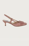 Andrea Carrano Shoes Mia Slingback Kitten Heel In Pink