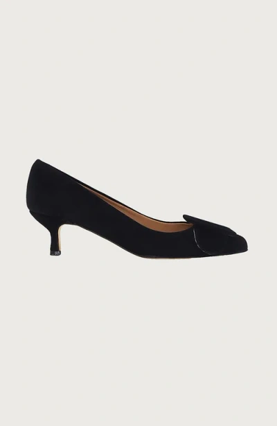Andrea Carrano Shoes Milk Kitten Heel In Black