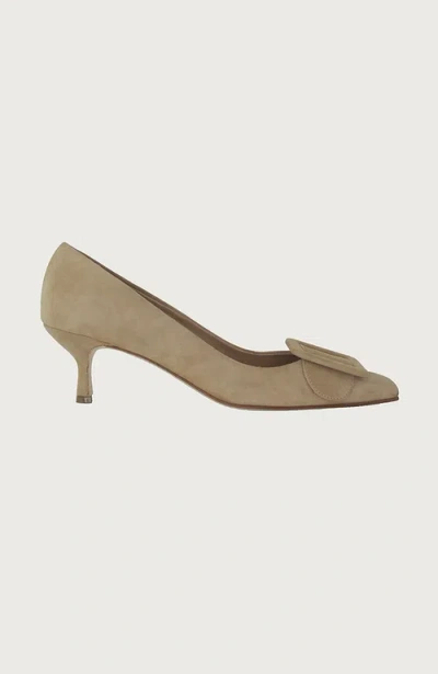 Andrea Carrano Shoes Milk Kitten Heel In Brown