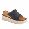 Andrea Casual Wedge Platform Sandals In Blue
