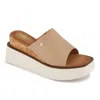 Andrea Casual Wedge Platform Sandals In Brown
