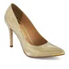 Andrea Classic High Heels With Metallic Gold Detail In Gold