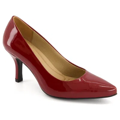 Andrea Comfort Plus Medium Heel Stilettos In Red