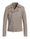 Andrea D'amico D'amico Man Jacket Light Grey Size 42 Leather