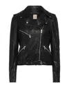 Andrea D'amico D'amico Woman Jacket Black Size 6 Leather