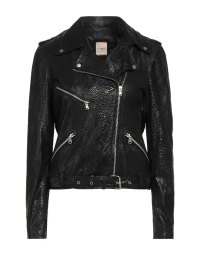 Andrea D'amico D'amico Woman Jacket Black Size 6 Leather