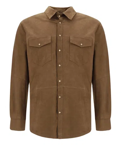 Andrea D'amico Leonard Shirt In Brown