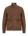ANDREA D'AMICO ANDREA D'AMICO MAN JACKET BROWN SIZE 44 LEATHER