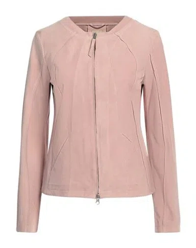 Andrea D'amico D'amico Woman Jacket Antique Rose Size 6 Leather In Pink