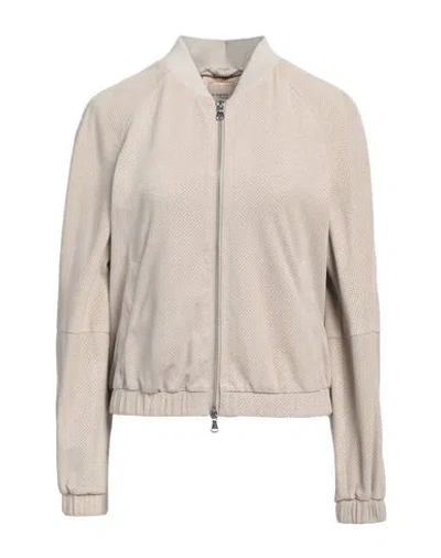 Andrea D'amico D'amico Woman Jacket Beige Size 6 Leather