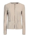 Andrea D'amico D'amico Woman Jacket Beige Size 6 Leather