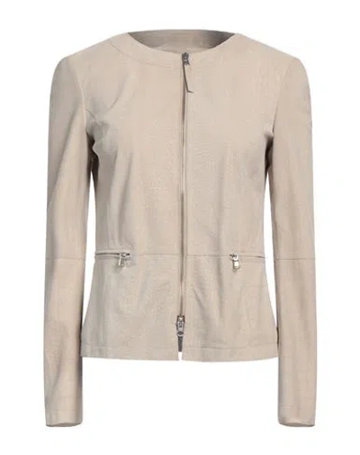 Andrea D'amico D'amico Woman Jacket Beige Size 6 Leather
