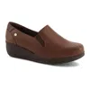 Andrea Exclusive Comfort Leather Moccasins In Brown