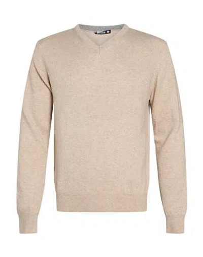 Andrea Fenzi Man Sweater Beige Size S Merino Wool, Viscose, Nylon, Cashmere In Brown