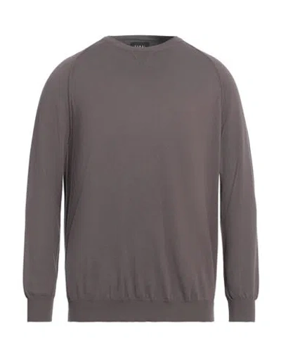 Andrea Fenzi Man Sweater Dark Brown Size 42 Cotton