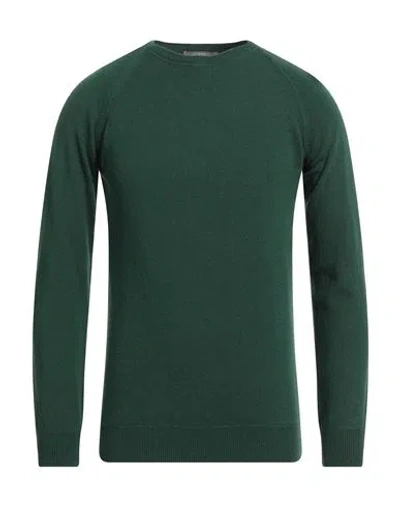 Andrea Fenzi Man Sweater Emerald Green Size 46 Merino Wool, Viscose, Polyamide, Cashmere