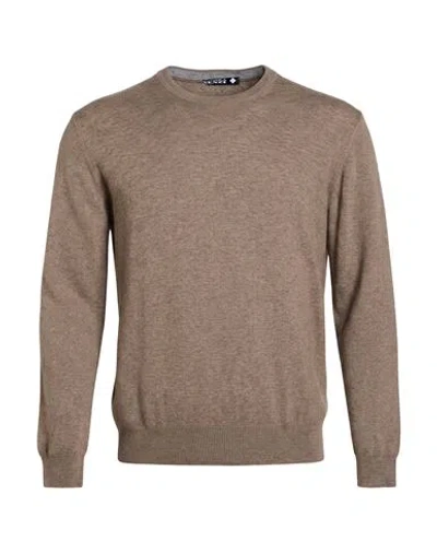 Andrea Fenzi Man Sweater Light Brown Size M Merino Wool, Viscose, Nylon, Cashmere
