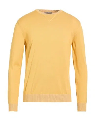 Andrea Fenzi Man Sweater Marigold Size 44 Cotton In Yellow