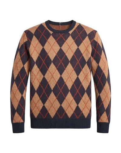 Andrea Fenzi Man Sweater Midnight Blue Size 38 Wool, Viscose, Polyamide, Cashmere