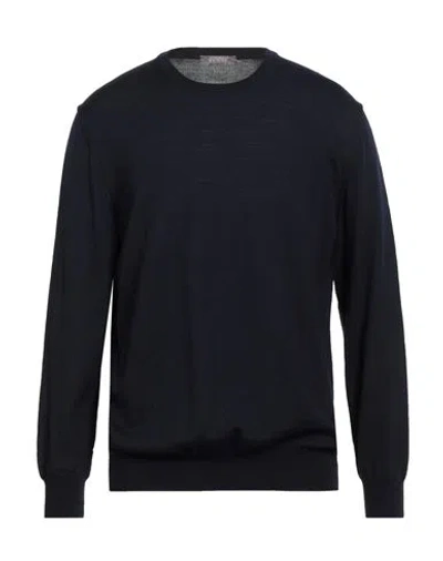 Andrea Fenzi Man Sweater Midnight Blue Size 44 Merino Wool