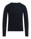 Andrea Fenzi Man Sweater Midnight Blue Size 46 Merino Wool, Viscose, Polyamide, Cashmere