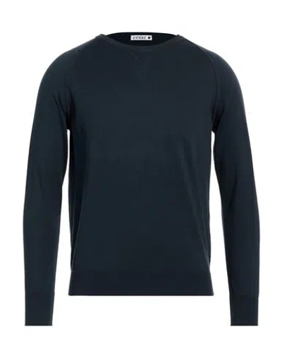 Andrea Fenzi Man Sweater Navy Size 36 Cotton In Blue