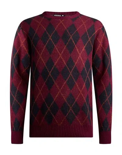 Andrea Fenzi Man Sweater Plum Size 38 Wool, Viscose, Polyamide, Cashmere In Red