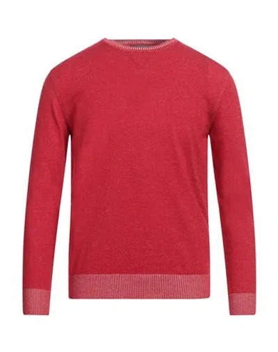 Andrea Fenzi Man Sweater Red Size 46 Cotton