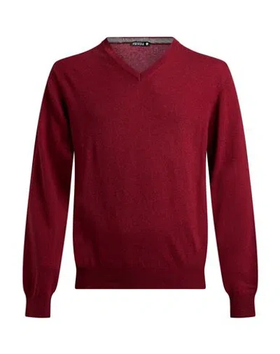 Andrea Fenzi Man Sweater Red Size S Merino Wool, Viscose, Nylon, Cashmere