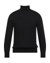 Andrea Fenzi Man Turtleneck Black Size 44 Merino Wool