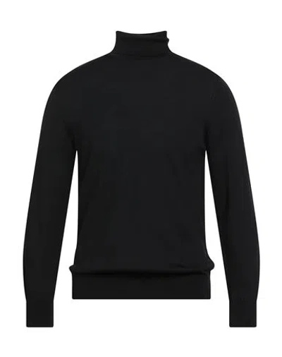 Andrea Fenzi Man Turtleneck Black Size 44 Merino Wool