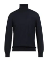 Andrea Fenzi Man Turtleneck Midnight Blue Size 46 Merino Wool