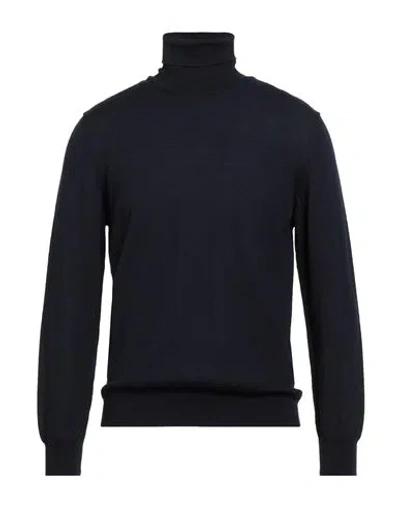 Andrea Fenzi Man Turtleneck Midnight Blue Size 46 Merino Wool