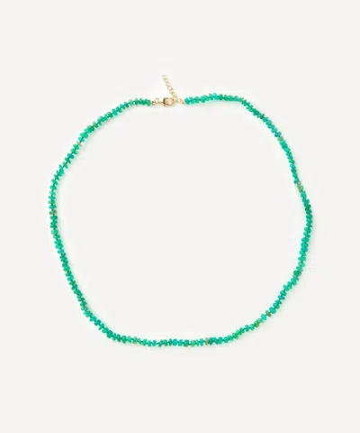 Andrea Fohrman 14ct Gold Green Ethiopian Opal Beaded Necklace