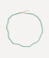 Andrea Fohrman 14ct Gold Green Ethiopian Opal Beaded Necklace In Green