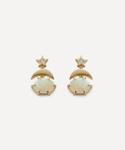 Andrea Fohrman 14ct Gold Mini Cosmo Opal Drop Earrings
