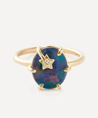 Andrea Fohrman 14ct Gold Mini Galaxy Australian Opal Ring