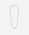 Andrea Fohrman 14ct Gold Turquoise Moon Beaded Necklace In Blue