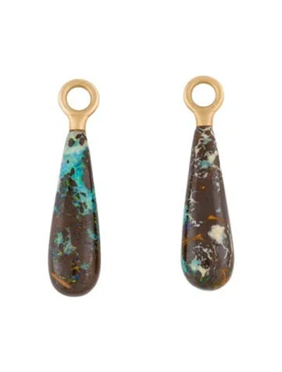 Pre-owned Andrea Fohrman 14k Boulder Opal Earring Enhancers In Multi