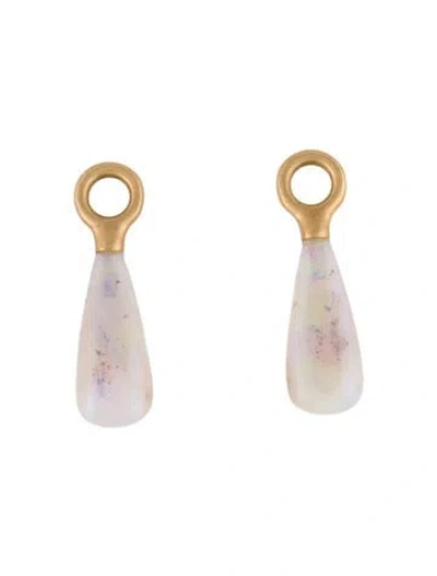 Pre-owned Andrea Fohrman 18k Opal Earring Enhancers In Multi