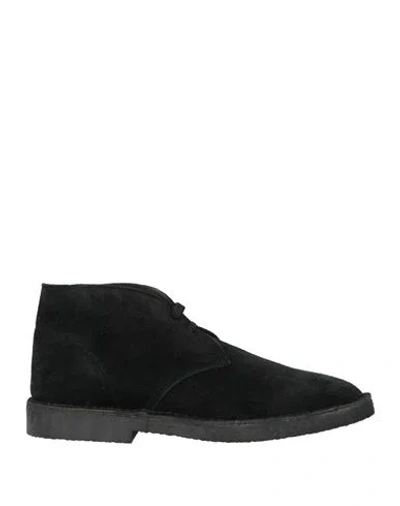 Andrea Fontana Man Ankle Boots Black Size 6 Leather