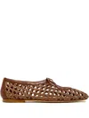 Andrea Gomez Amelia Woven Ballet Flats In Brown