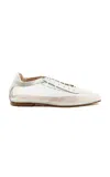 Andrea Gomez Antonia Leather-mesh Oxford Flats In White