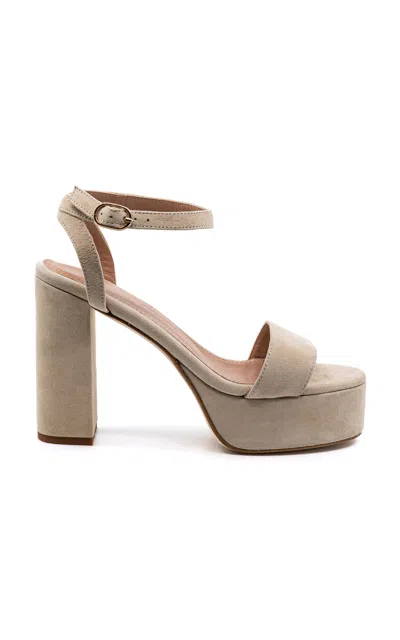 ANDREA GOMEZ BECKA SUEDE PLATFORM SANDALS