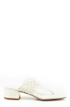 Andrea Gomez Brenda Woven Leather Sandals In Off White