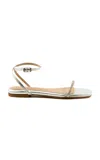 Andrea Gomez Brook Crystal Metallic-leather Sandals