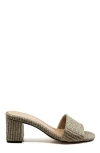 Andrea Gomez Claudia Raffia Mules In Grey