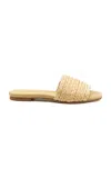 Andrea Gomez Denise Raffia Slides In Neutral
