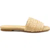 Andrea Gomez Denisse Raffia Slide Flat In Brown